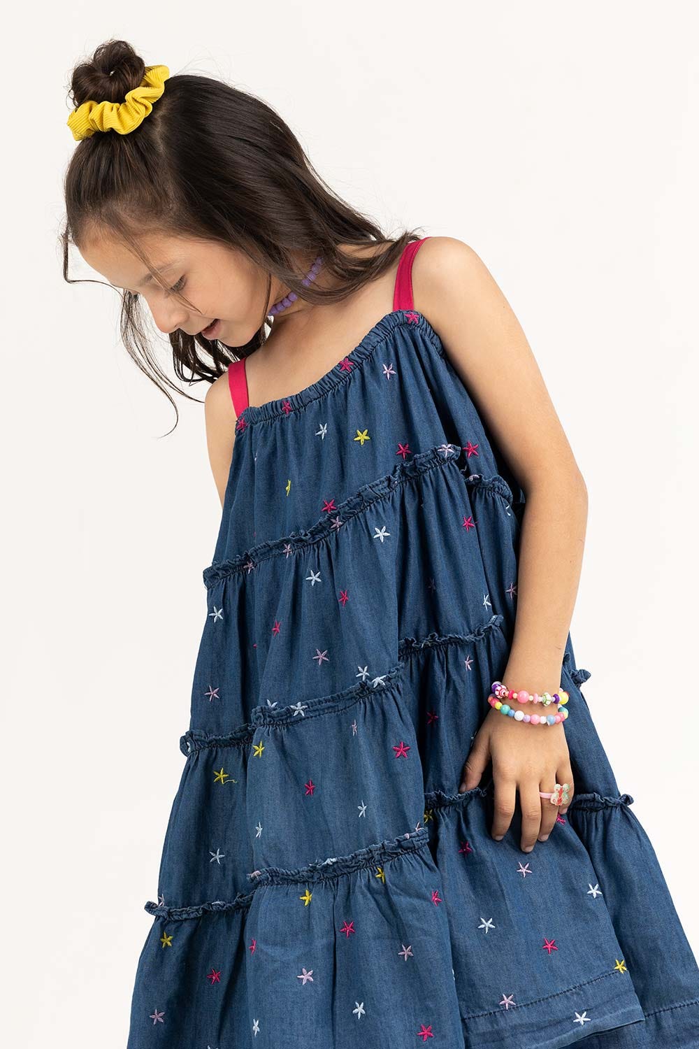 Toddler Girl Blue Blouse TGWD-2210025
