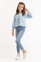 Junior Girl Blue Blouse JGWD-2210028