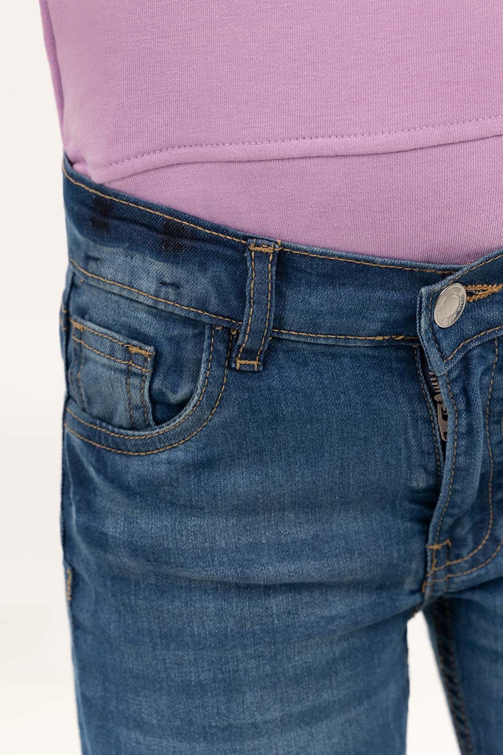Junior Girl Blue Denim Jeans 224-421-007