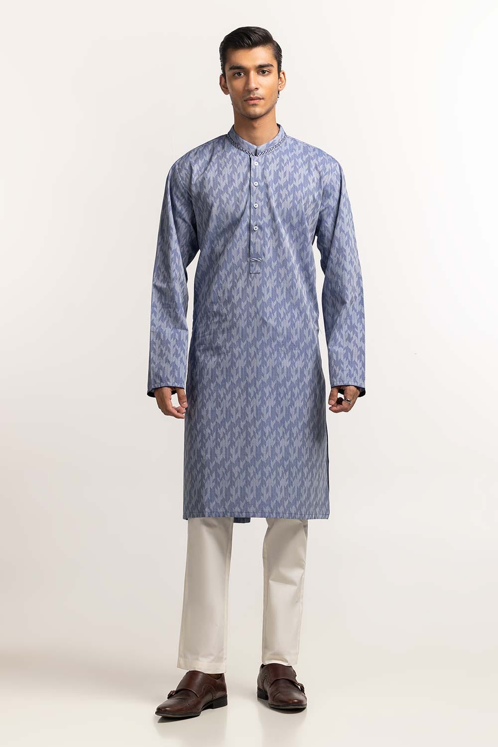 Blue Embroidered Kurta KR-EMB24-022