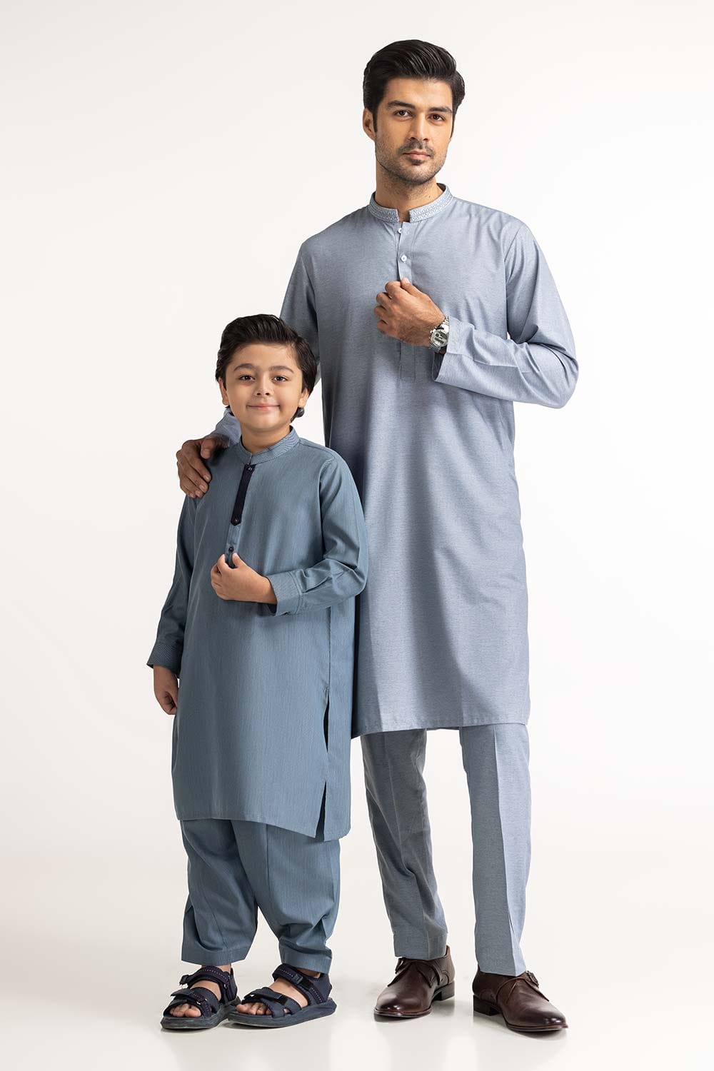 Blue Embroidered Kurta SK-E24-049