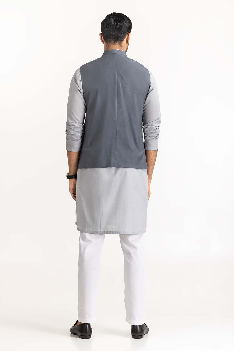 Blue Grey Basic Waist Coat