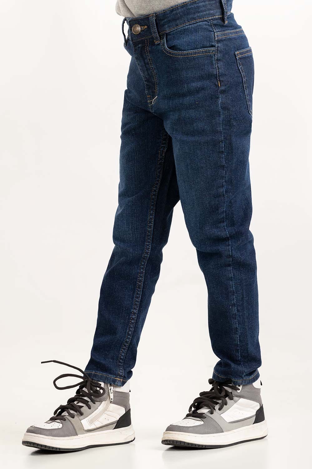 Junior Boy Blue Jeans With An Adjustable Inner Waistband 224-321-002
