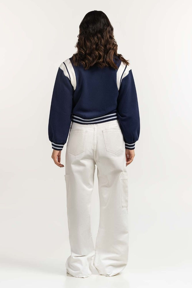 Blue Knitted Jacket WM-JKT-WS23-069