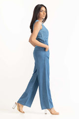 Blue Light Weight Denim Jump Suit 231-215-201