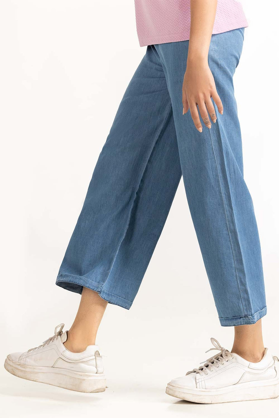 Blue Light Weight Denim Trouser