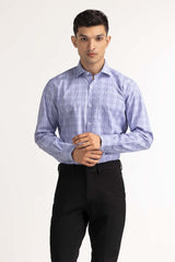 Blue Pink Yarn Dyed Formal Shirt MN-FS-YD23-004
