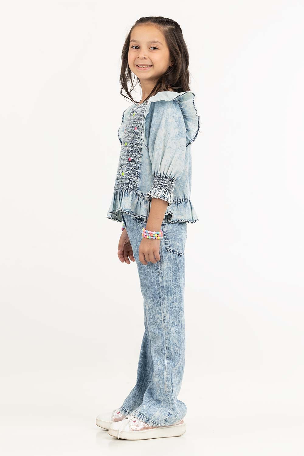 Junior Girl Blue Shirt JGWS-2210005 A