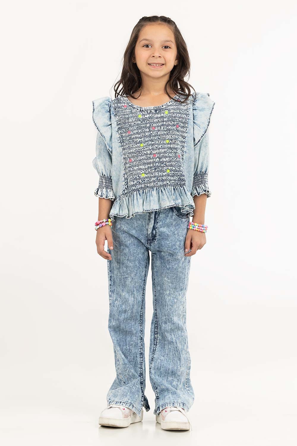 Junior Girl Blue Shirt JGWS-2210005 A