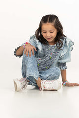 Junior Girl Blue Shirt JGWS-2210005 A