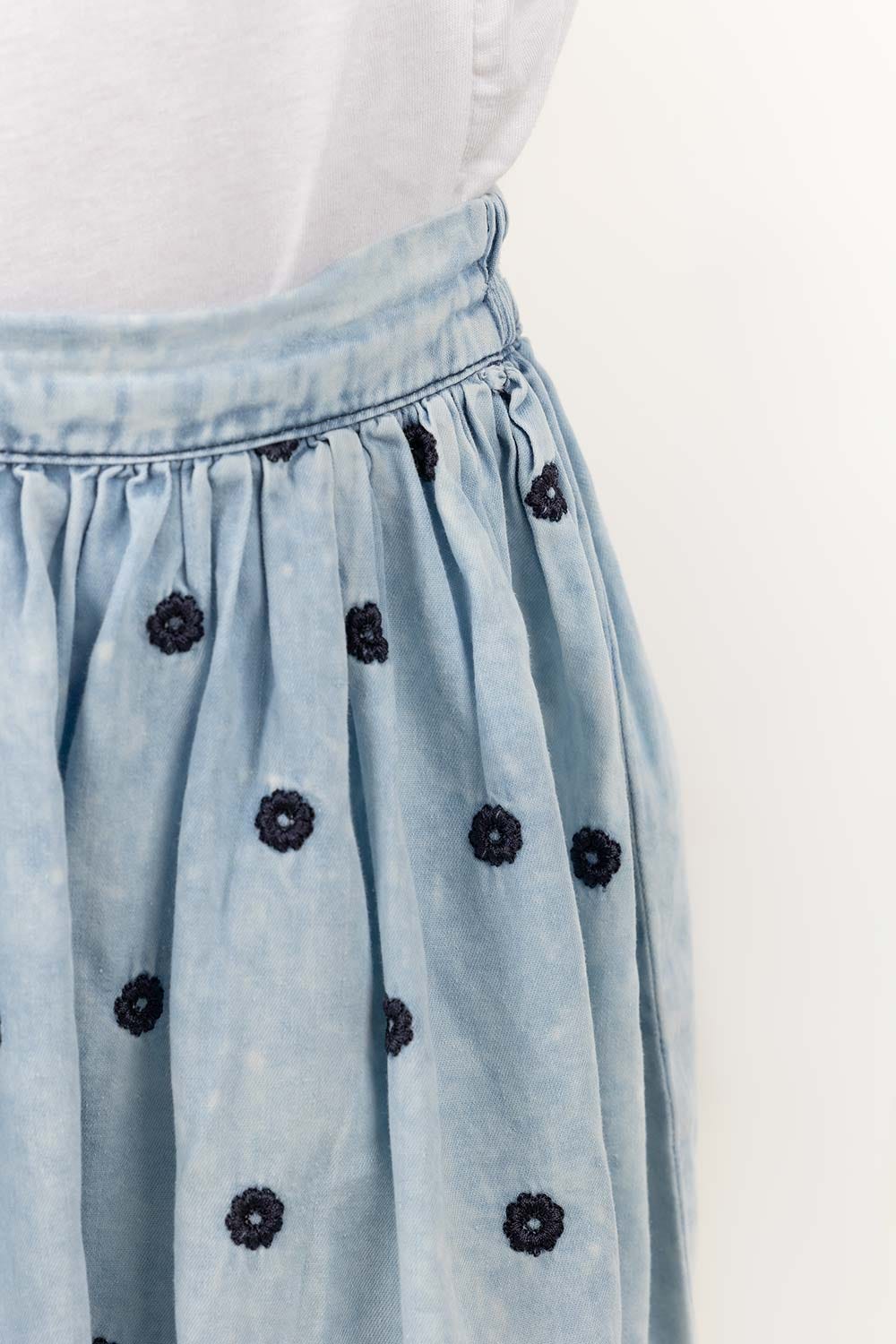 Toddler Girl Blue Skirt TGDB-2210062 A