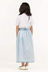 Toddler Girl Blue Skirt TGDB-2210062 A