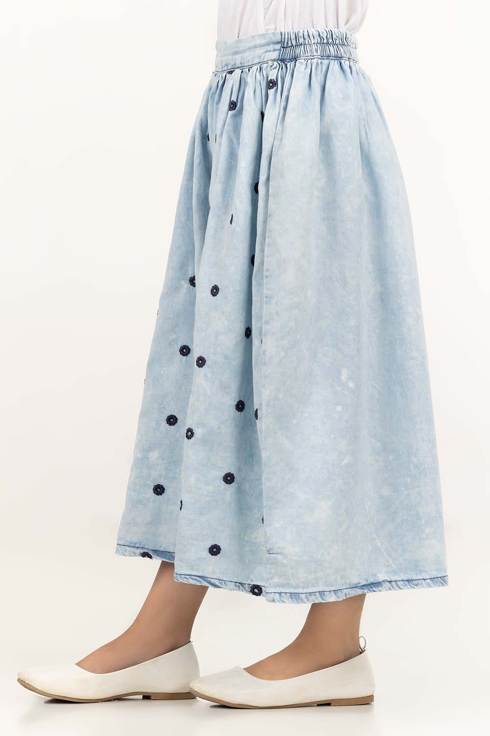 Toddler Girl Blue Skirt TGDB-2210062 A
