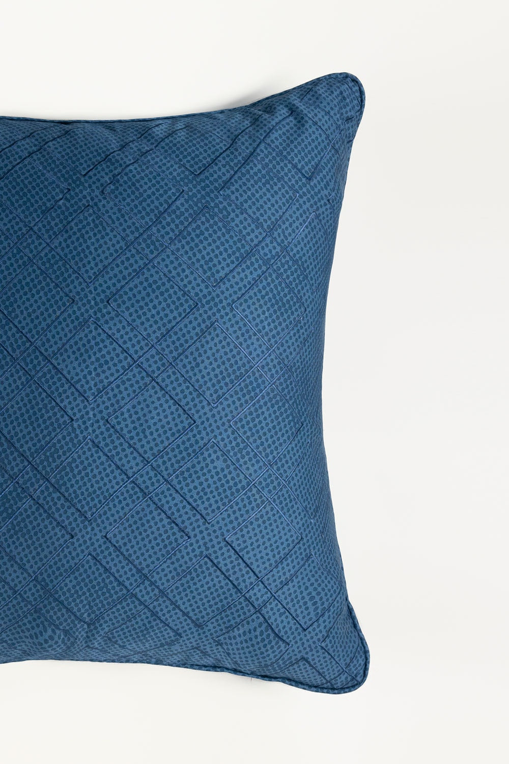 Blue Stroke T-200 Square Cushion Cover