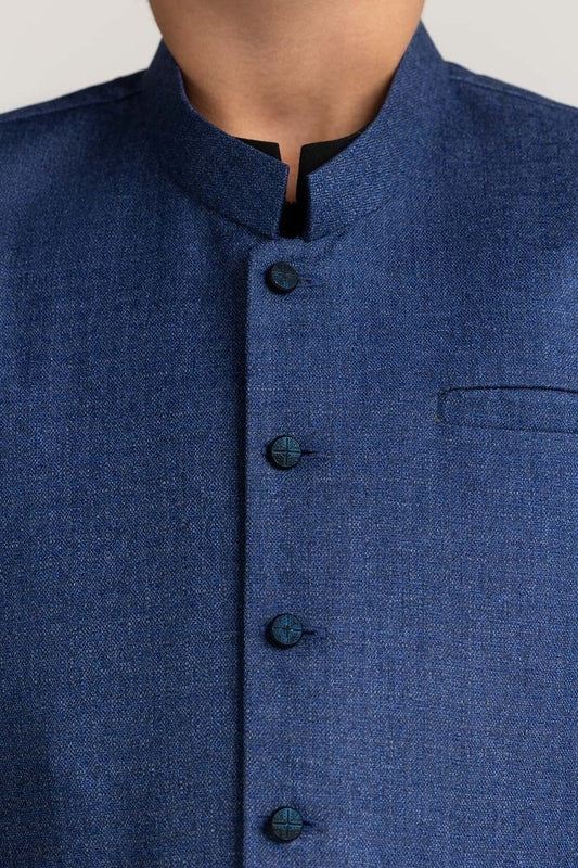 Blue Styling Waist Coat KWC-PD23-014