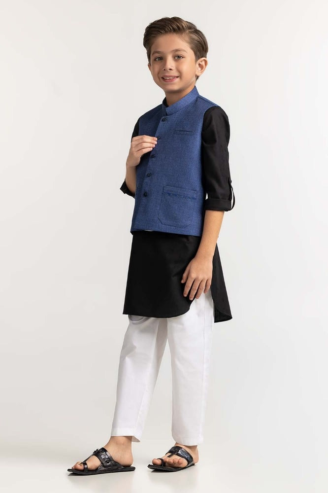 Blue Styling Waist Coat KWC-PD23-014