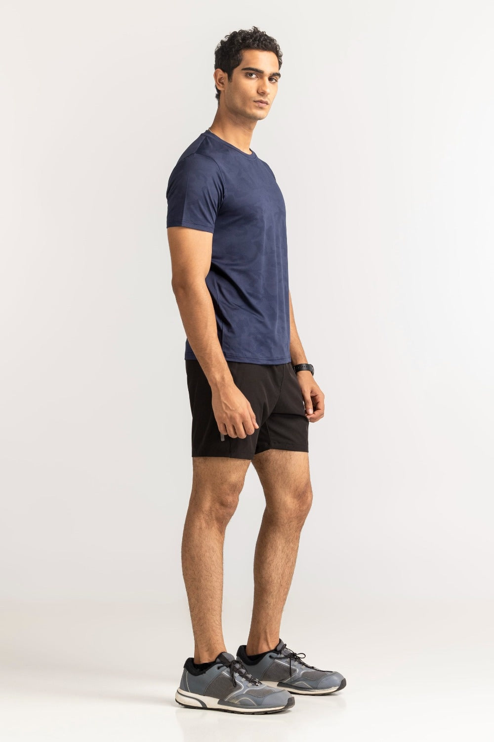 Blue Textured Tee AW-TS24-003