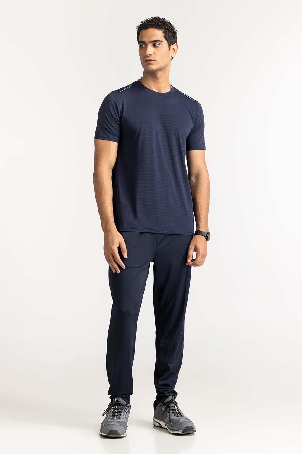 Blue Textured Tee AW-TS24-006