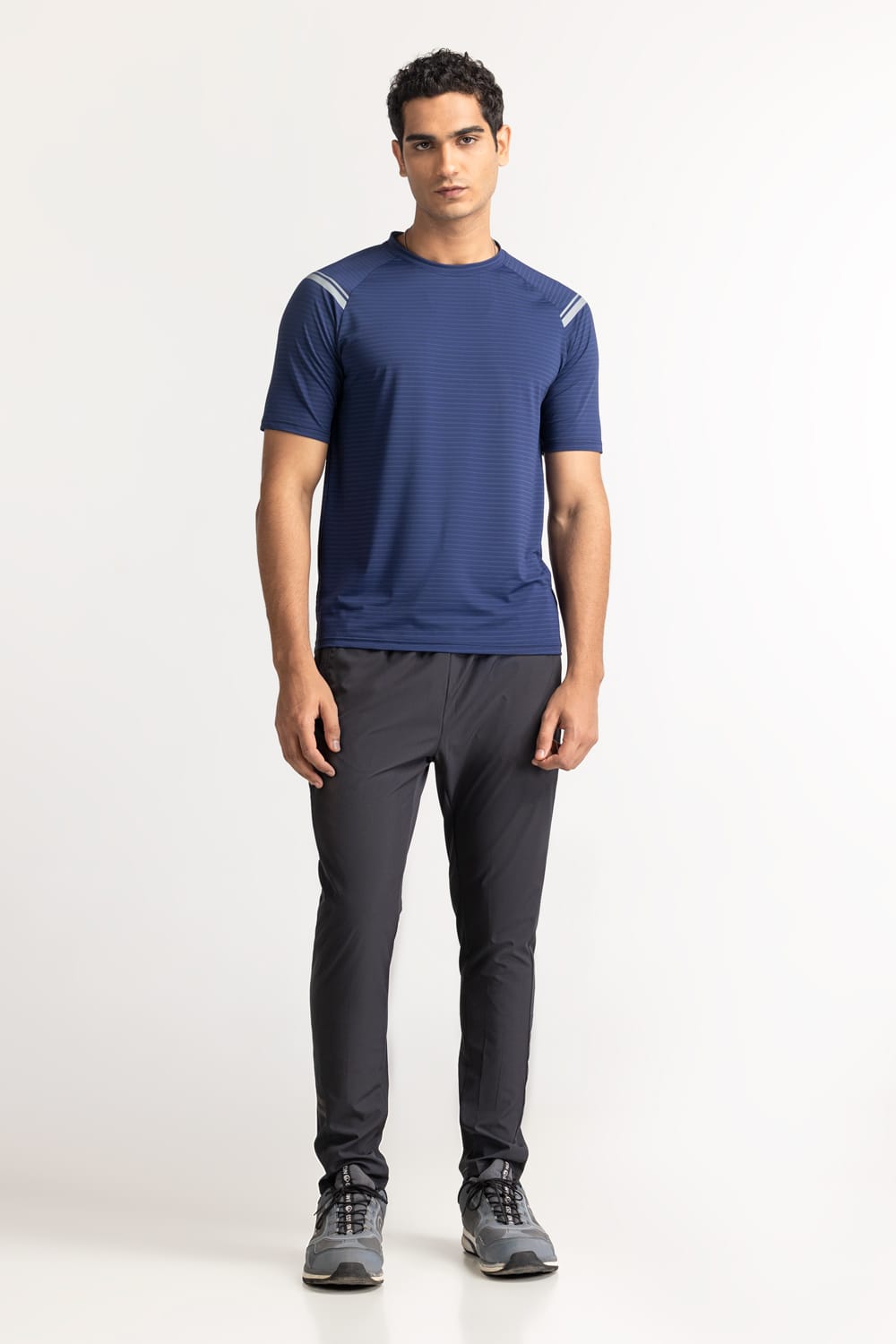 Blue Textured Tee AW-TS24-012