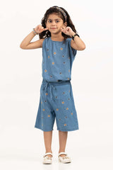 Toddler Girl Blue Wash Woven Shirts TGWS-2210005 A