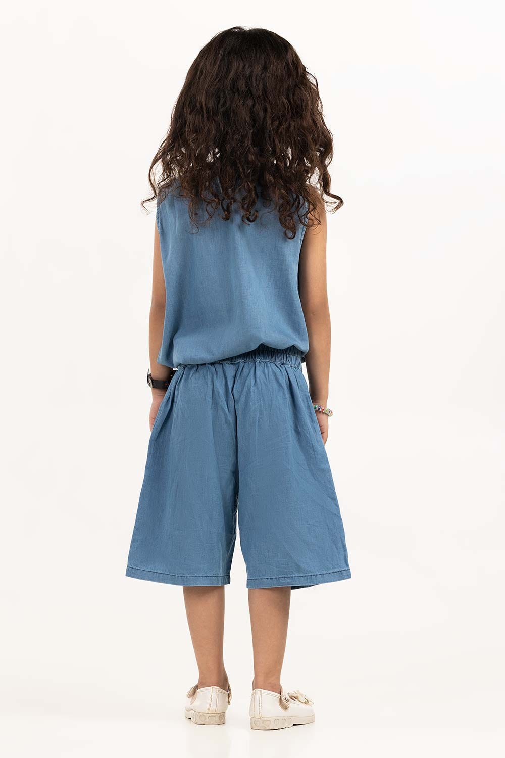 Toddler Girl Blue Wash Woven Shirts TGWS-2210005 A