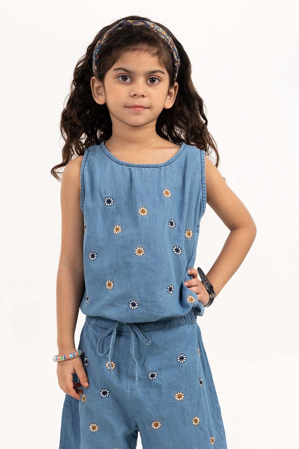 Toddler Girl Blue Wash Woven Shirts TGWS-2210005 A