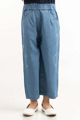 Toddler Girl Blue Wash Woven Trouser TGDB-2210042 A