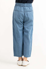 Toddler Girl Blue Wash Woven Trouser TGDB-2210042 A