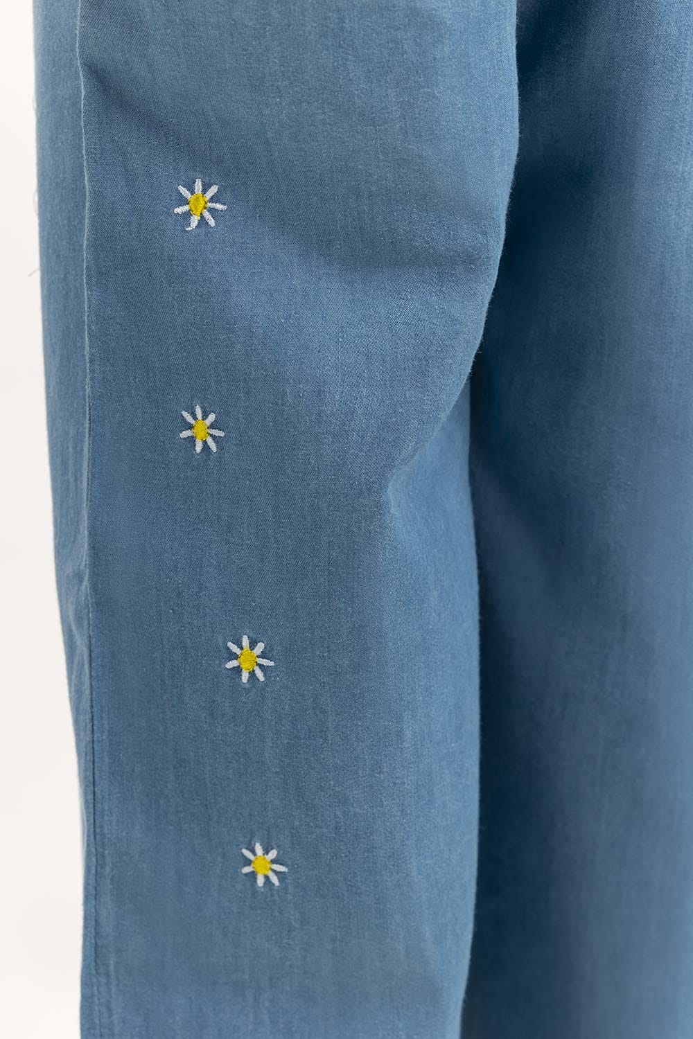 Toddler Girl Blue Wash Woven Trouser TGDB-2210042 A