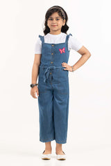 Junior Girl Blue Wash Woven Top JGWJ-2210032