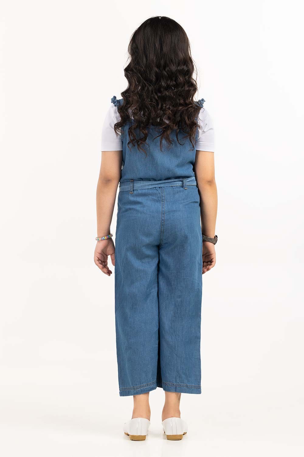 Junior Girl Blue Wash Woven Top JGWJ-2210032