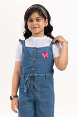 Junior Girl Blue Wash Woven Top JGWJ-2210032