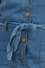 Junior Girl Blue Wash Woven Top JGWJ-2210032