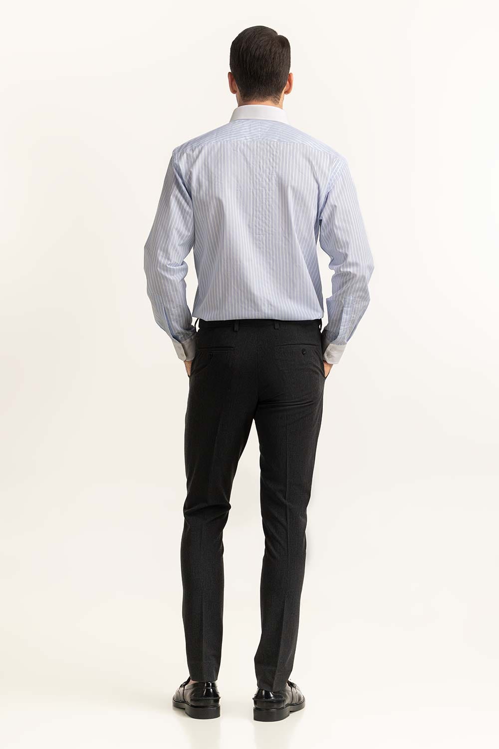 Blue White Stripe Formal Shirt MN-FS-YD24-087