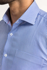 Blue White Stripe Formal Shirt MN-FS-YD24-043