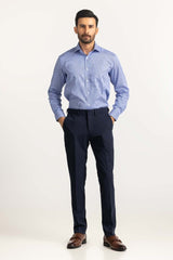 Blue White Stripe Formal Shirt MN-FS-YD24-043