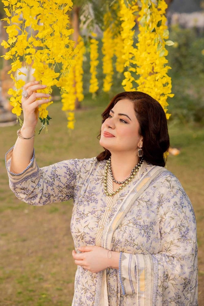 3 Piece Printed Lawn Unstitched Suit with Chiffon Dupatta BM-42014