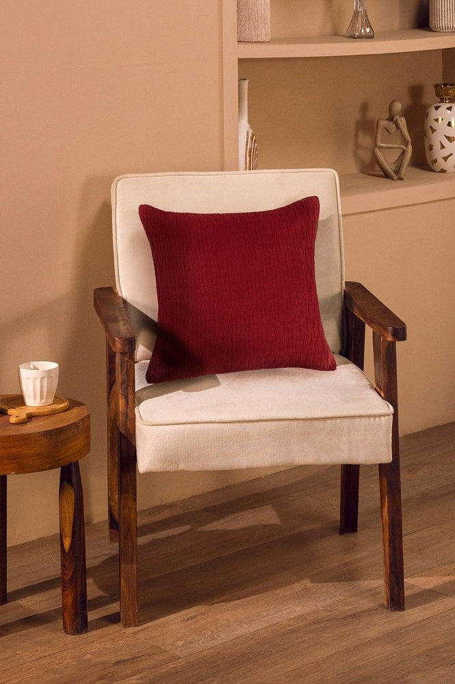Brick Red Square Cushion Cover