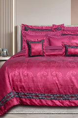Bridal Red Jacquard Comforter Set