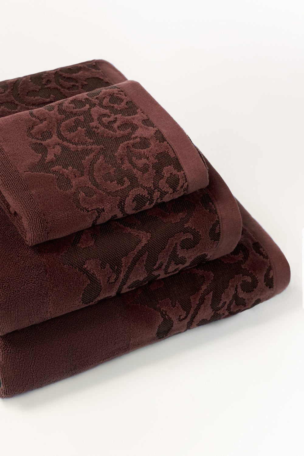 Brown Raisin Jacquard Dyed Towel