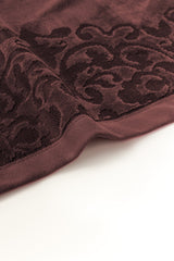 Brown Raisin Jacquard Dyed Towel 4Pcs Set