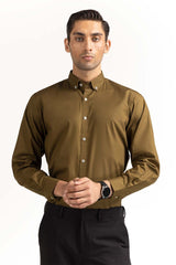 Brown Basic Formal Shirt MN-FS-PD23-006