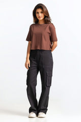 Brown Basic Top WM-KTP-SS24-058