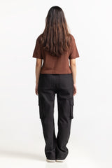 Brown Basic Top WM-KTP-SS24-058