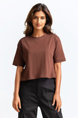 Brown Basic Top WM-KTP-SS24-058