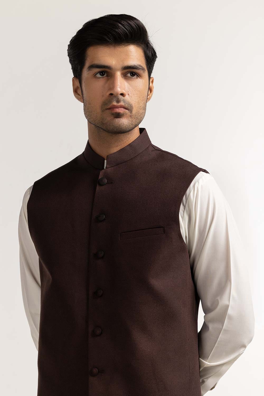 Brown Basic Waistcoat WC-PD24-020