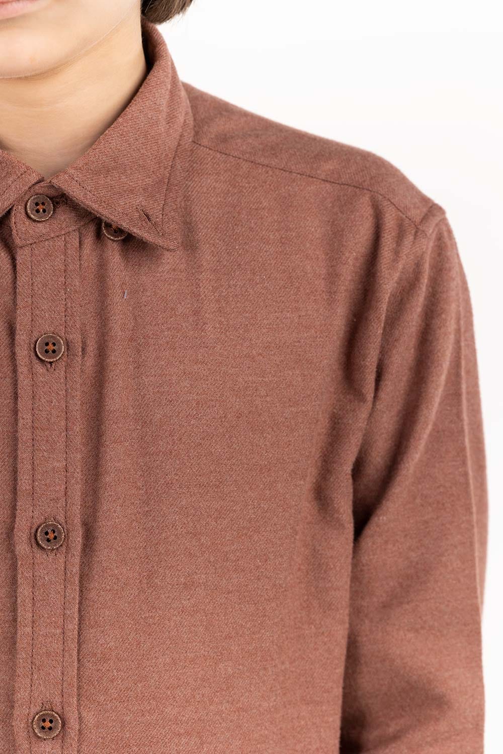 Junior Boy Brown Casual Shirt 224-317-026