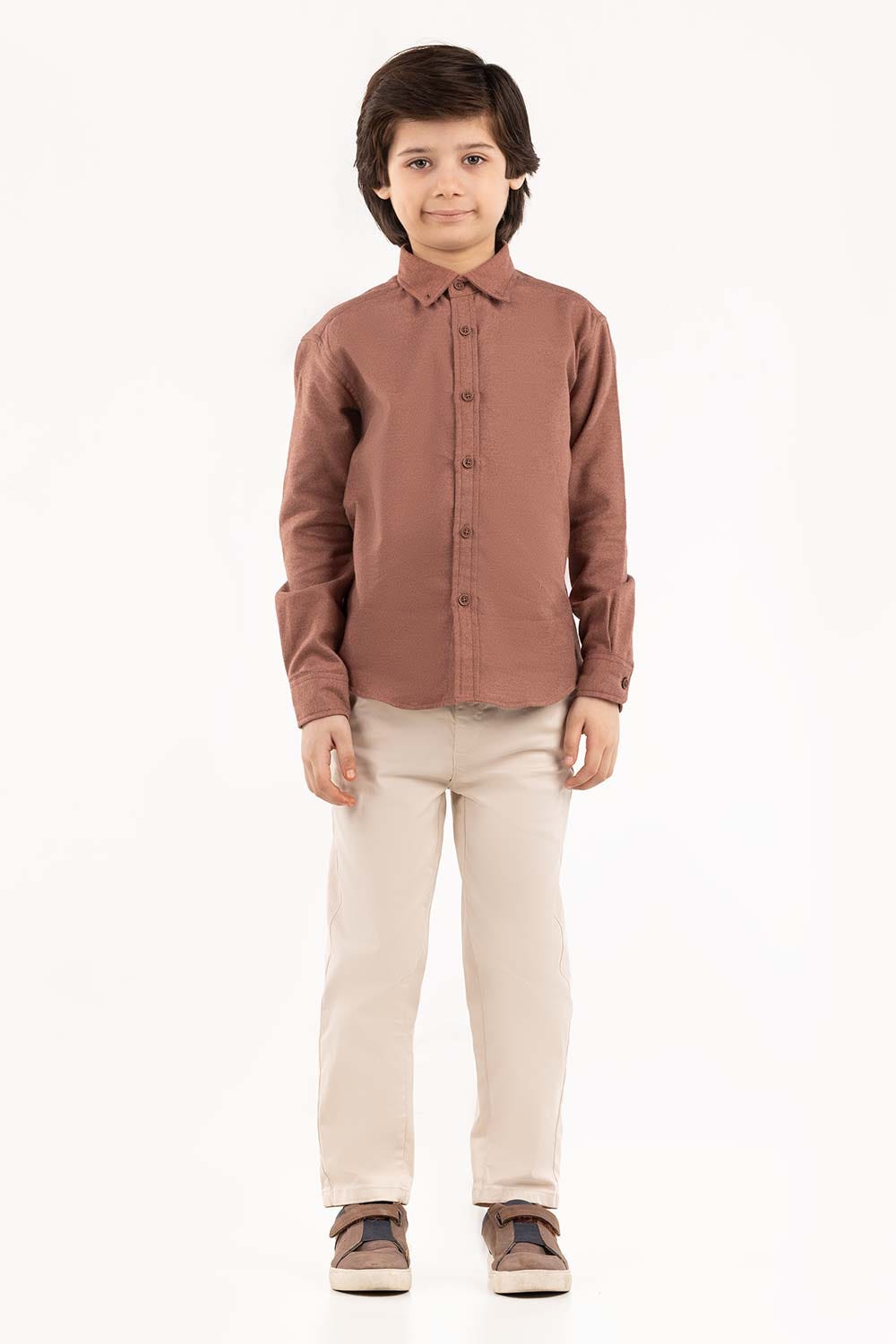 Junior Boy Brown Casual Shirt 224-317-026