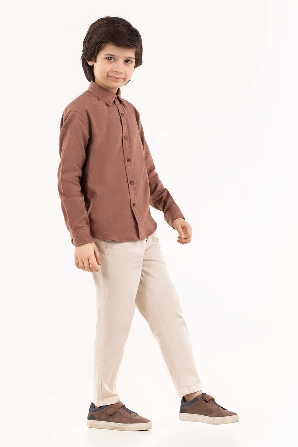 Junior Boy Brown Casual Shirt 224-317-026