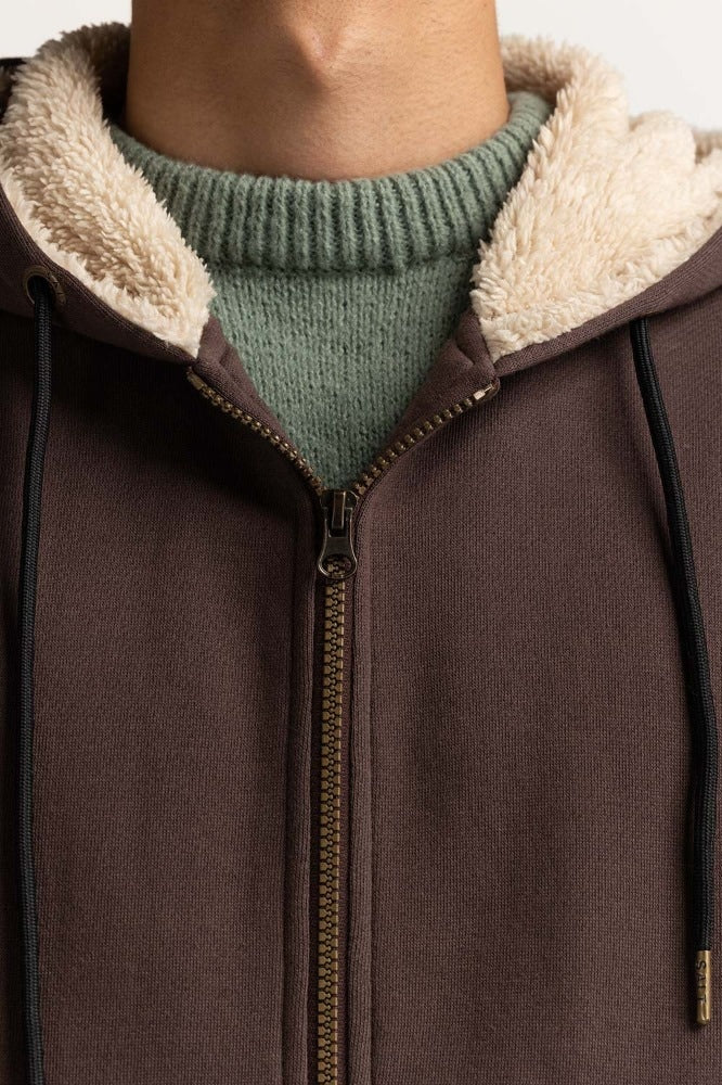 Brown Fashion Hooded Zipper MN-HDZ-WS23-013